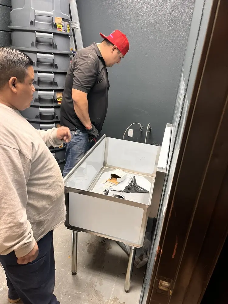 Commercial plumbing and sink installation in Sterling